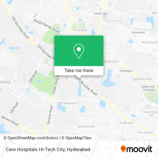 Care Hospitals Hi-Tech City map