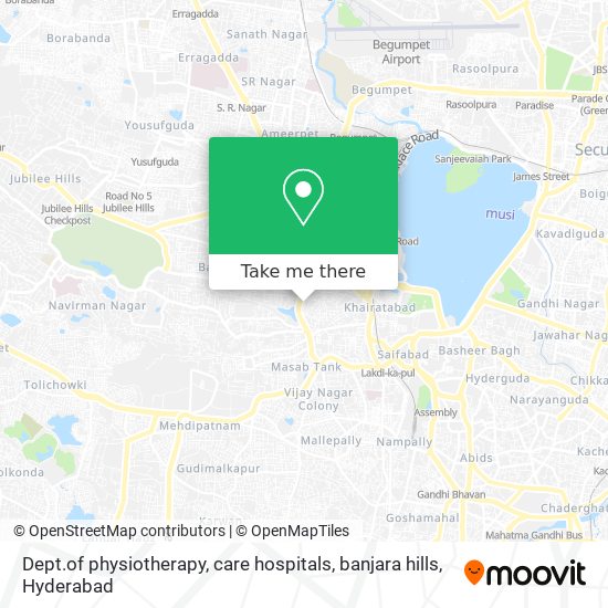 Dept.of physiotherapy, care hospitals, banjara hills map