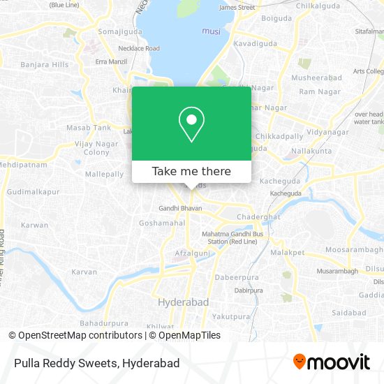 Pulla Reddy Sweets map