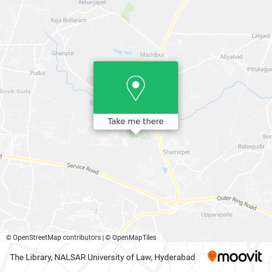 The Library, NALSAR University of Law map