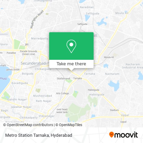 How to get to Metro Station Tarnaka in Hyderabad by Metro or Bus