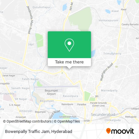 Bowenpally Traffic Jam map
