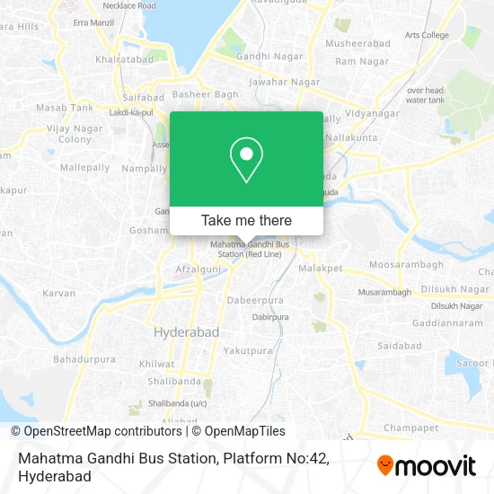 Mahatma Gandhi Bus Station, Platform No:42 map