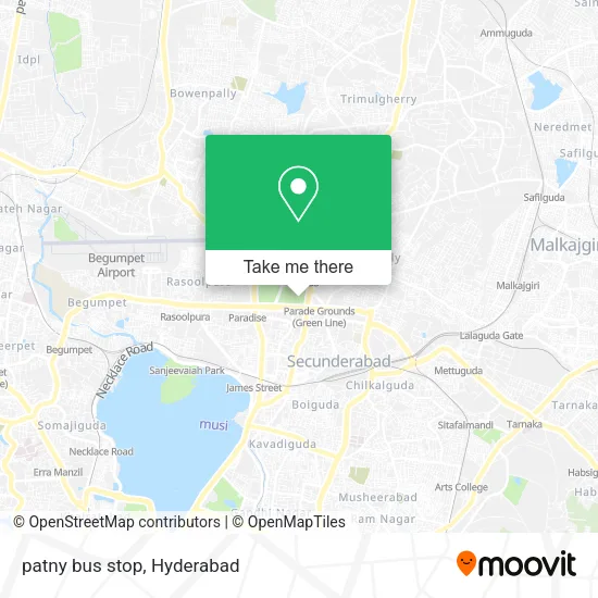 patny bus stop map