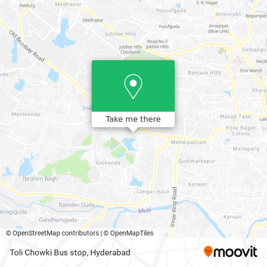 Toli Chowki Bus stop map