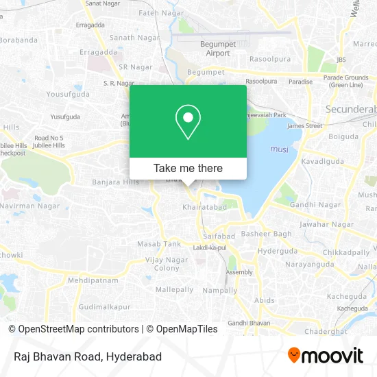 Raj Bhavan Road map