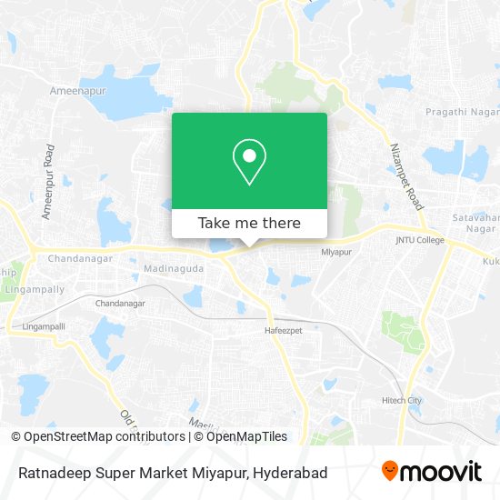 Ratnadeep Super Market Miyapur map