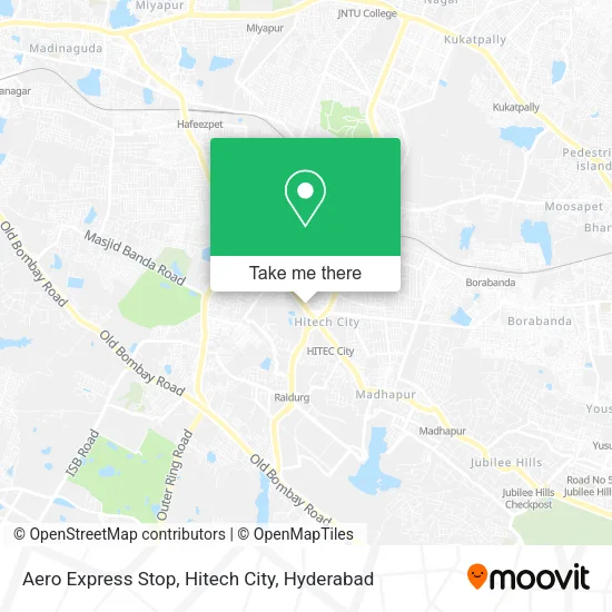 Aero Express Stop, Hitech City map