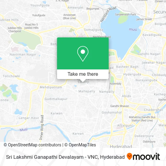 Sri Lakshmi Ganapathi Devalayam - VNC map