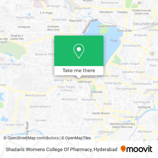 Shadan's Womens College Of Pharmacy map