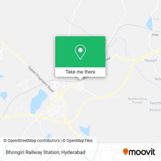 Bhongiri Railway Station map
