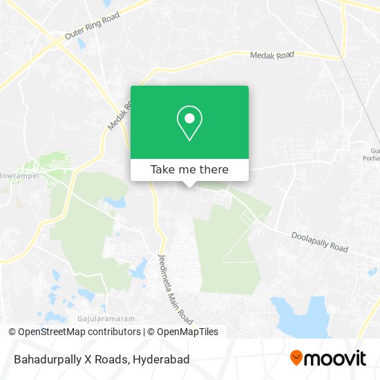 Bahadurpally X Roads map