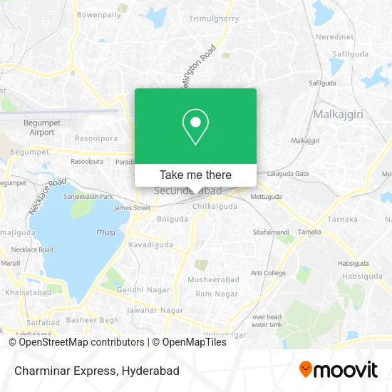 Charminar Express map