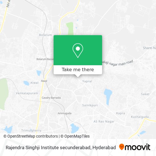 Rajendra Singhji Institute secunderabad map