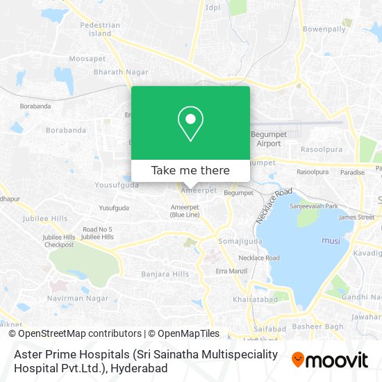 Aster Prime Hospitals (Sri Sainatha Multispeciality Hospital Pvt.Ltd.) map
