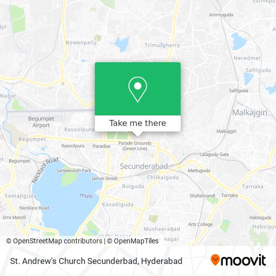 St. Andrew's Church Secunderbad map