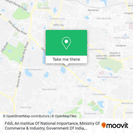 Fddi, An Institue Of National Importance, Ministry Of Commerce & Industry, Government Of India map