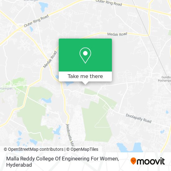 Malla Reddy College Of Engineering For Women map