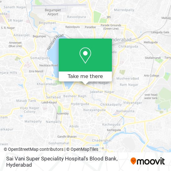 Sai Vani Super Speciality Hospital's Blood Bank map