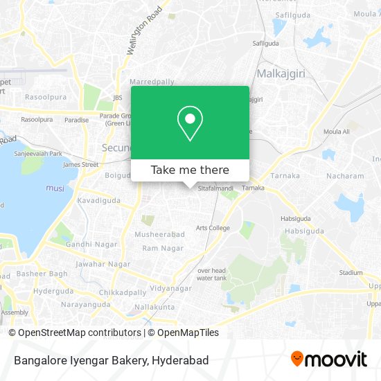 Bangalore Iyengar Bakery map
