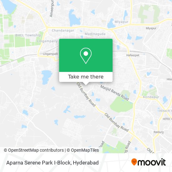 Aparna Serene Park I-Block map