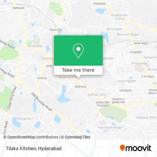 Tilaks Kitchen map