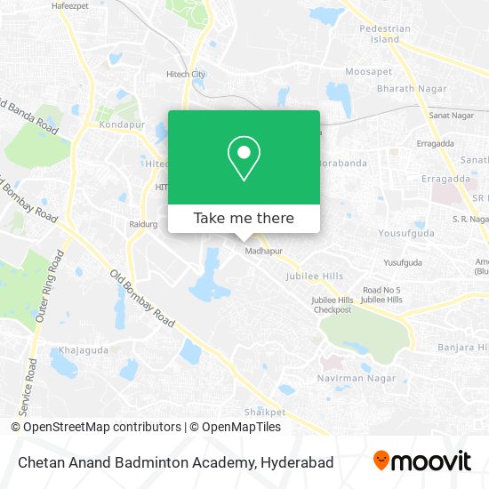 Chetan Anand Badminton Academy map