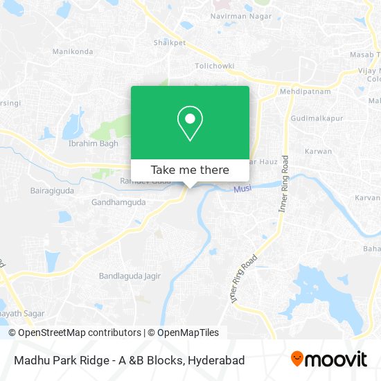 Madhu Park Ridge - A &B Blocks map