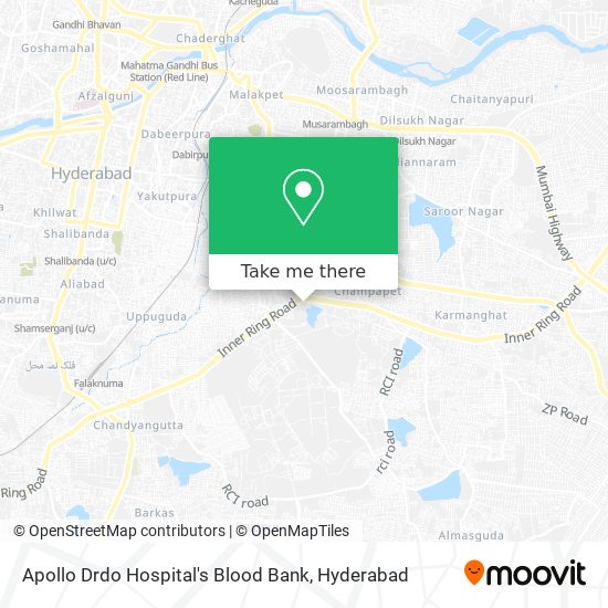 Apollo Drdo Hospital's Blood Bank map