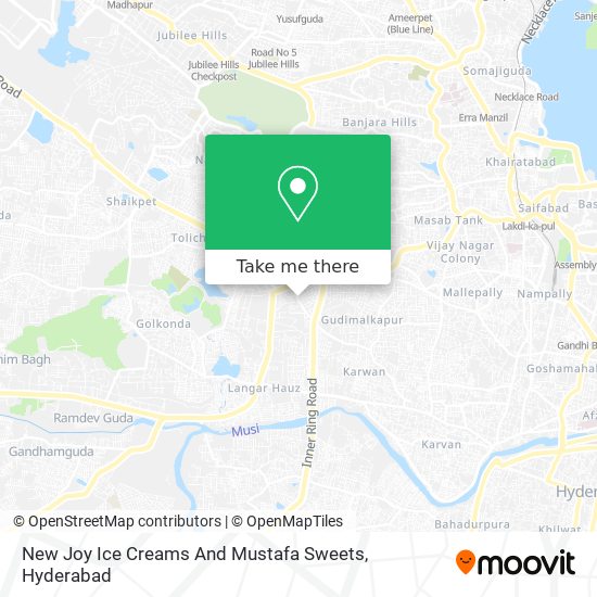 New Joy Ice Creams And Mustafa Sweets map