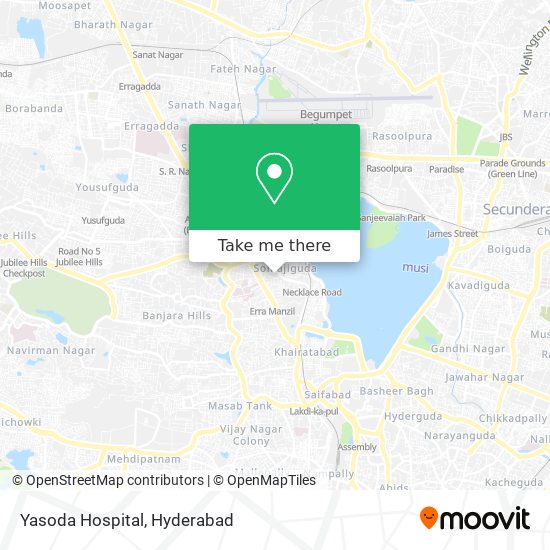 Yasoda Hospital map