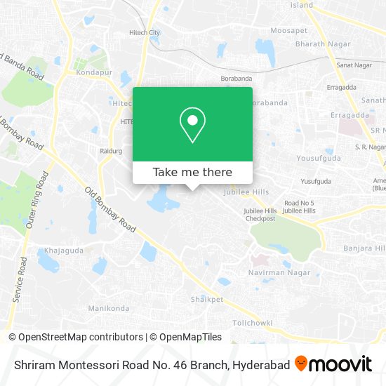 Shriram Montessori Road No. 46 Branch map