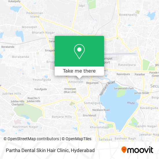 How to get to Partha Dental Skin Hair Clinic in Ranga Reddy by Bus, Train  or Metro?
