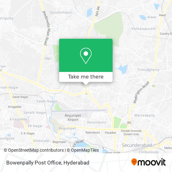 Bowenpally Post Office map