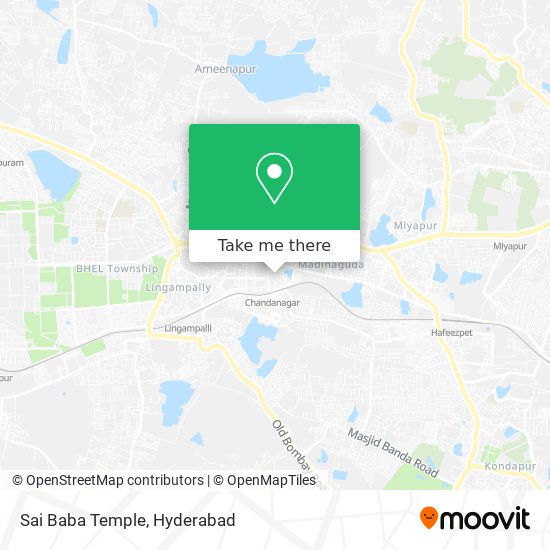 Sai Baba Temple map