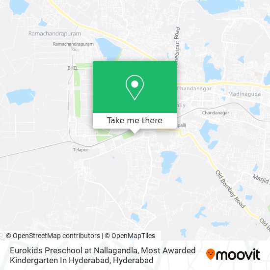 Eurokids Preschool at Nallagandla, Most Awarded Kindergarten In Hyderabad map