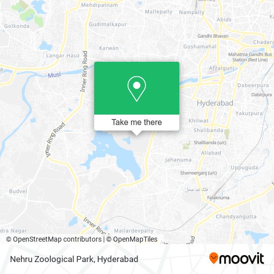 Nehru Zoological Park map