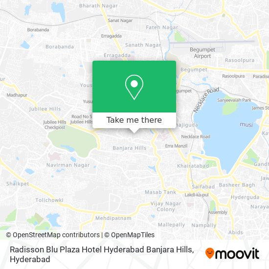 Radisson Blu Plaza Hotel Hyderabad Banjara Hills map