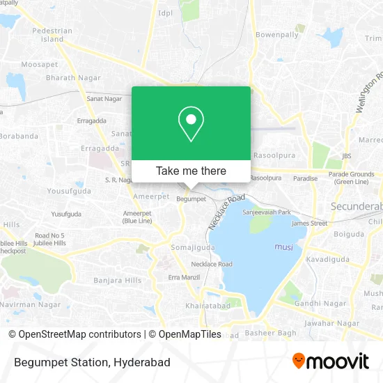 Begumpet Station map