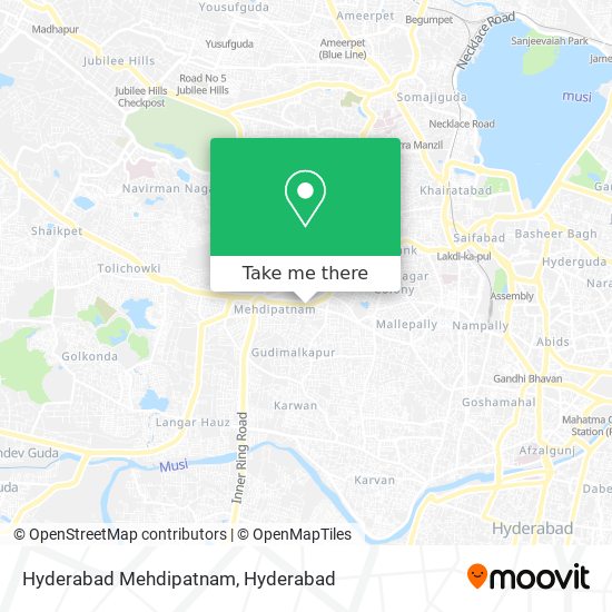 Hyderabad Mehdipatnam map