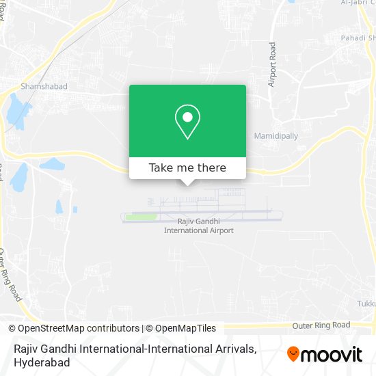 Rajiv Gandhi International-International Arrivals map