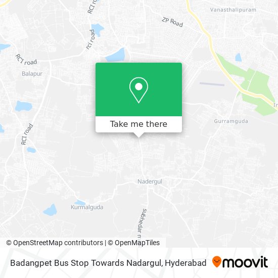 Badangpet Bus Stop Towards Nadargul map