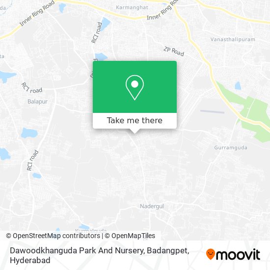Dawoodkhanguda Park And Nursery, Badangpet map