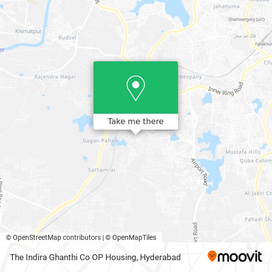 The Indira Ghanthi Co OP Housing map