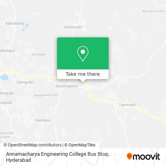 Annamacharya Engineering College Bus Stop map