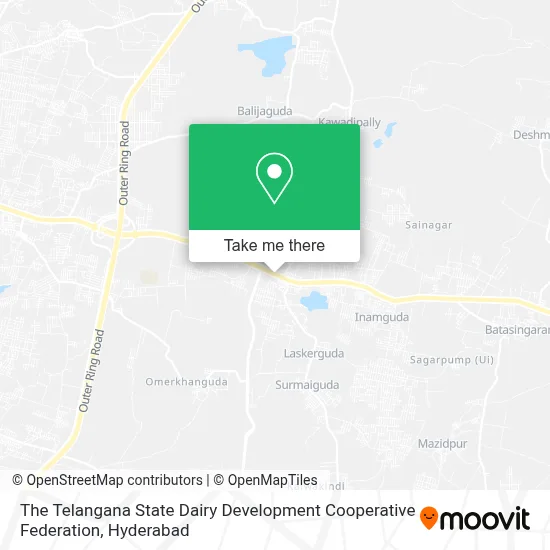 The Telangana State Dairy Development Co-Operative Federation map