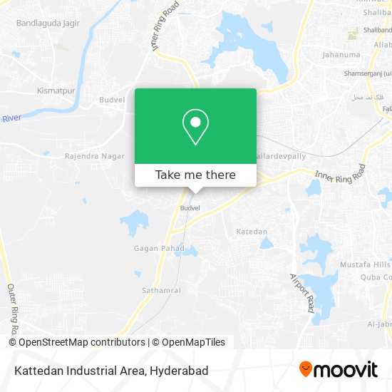 Kattedan Industrial Area map