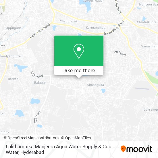 Lalithambika Manjeera Aqua Water Supply & Cool Water map