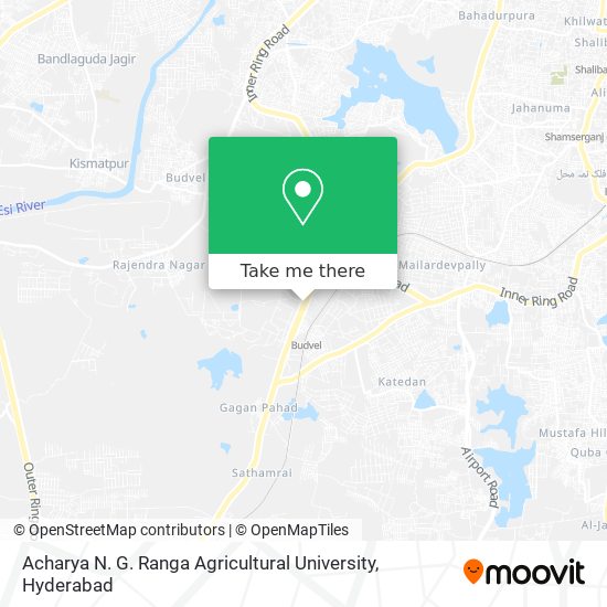 Acharya N. G. Ranga Agricultural University map