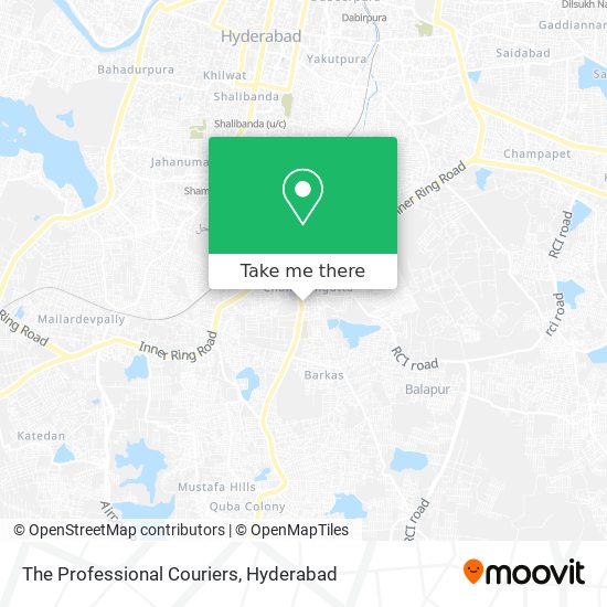 The Professional Couriers map